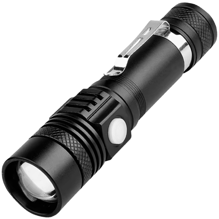 Фонарь ручной с красным светом 518-TG 1x18650