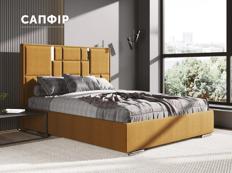 Кровать Сапфир 160х200 см Allure Ecru - фото 2 Кровать Сапфир 160х200 см Allure Ecru - фото 2