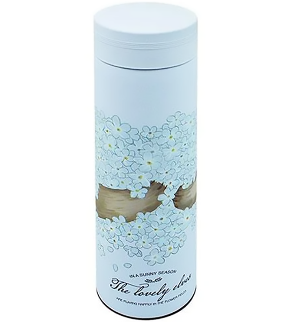 Термос железный с ситечком 450 мл Цветы (MMS-MT-3336)