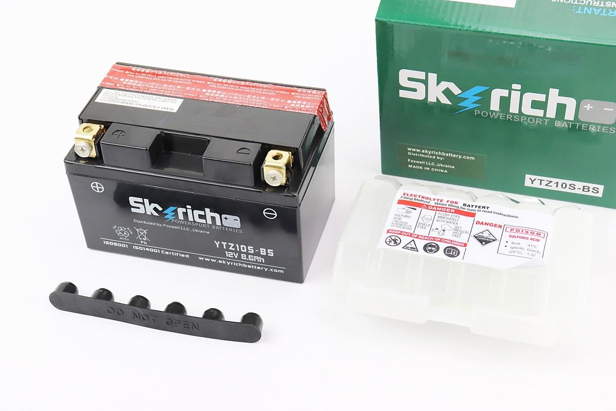 Аккумулятор кислотный 12V 8,6Ah YTZ10S-BS 150x85x92 мм (348006)