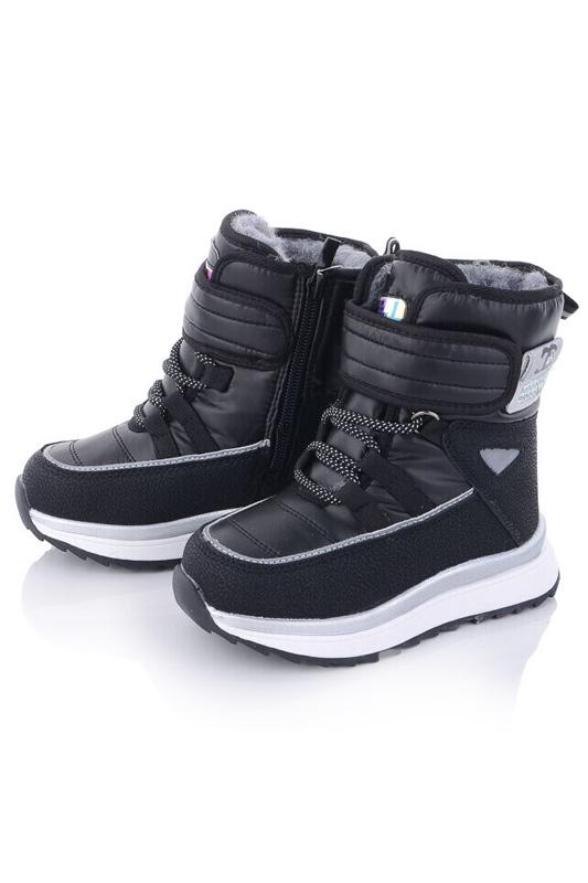 Дутики зимові для дівчинки утеплені екохутром Носи Своє р. 27 Чорний (16040)