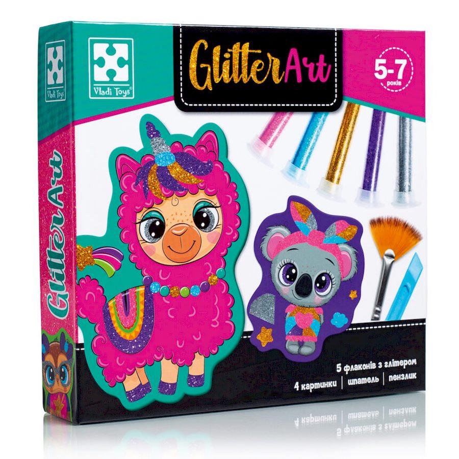 Набір для творчості Vladi Toys Glitter Art Блискучі звірята 5 флаконів з глітером