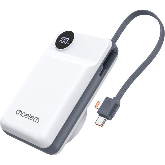 Повербанк Choetech B696 20000 mAh 22,5W PD 3.0/QC 3.0 Magnetic Wireless White (B696-GW)
