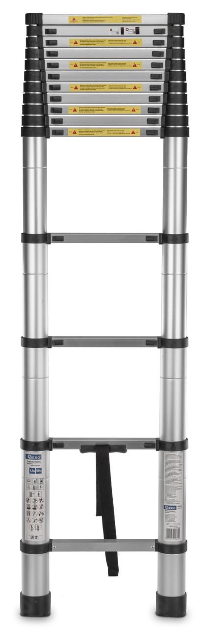 Лестница алюминиевая телескопическая Geko G02446 4,4 м 150 кг - фото 5 Лестница алюминиевая телескопическая Geko G02446 4,4 м 150 кг - фото 5