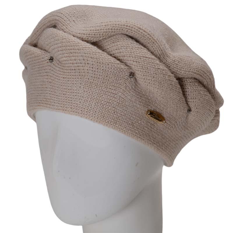 Берет женский Lirus Зефир двойной полушерстяной Лен (131887)