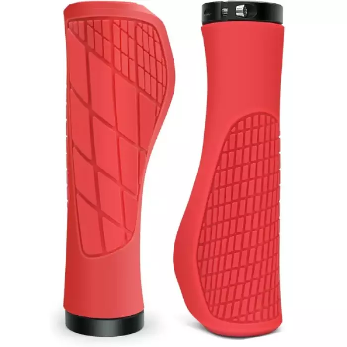 Грипсы велосипедные MTB Ergonomic с замками Красный (24668716)