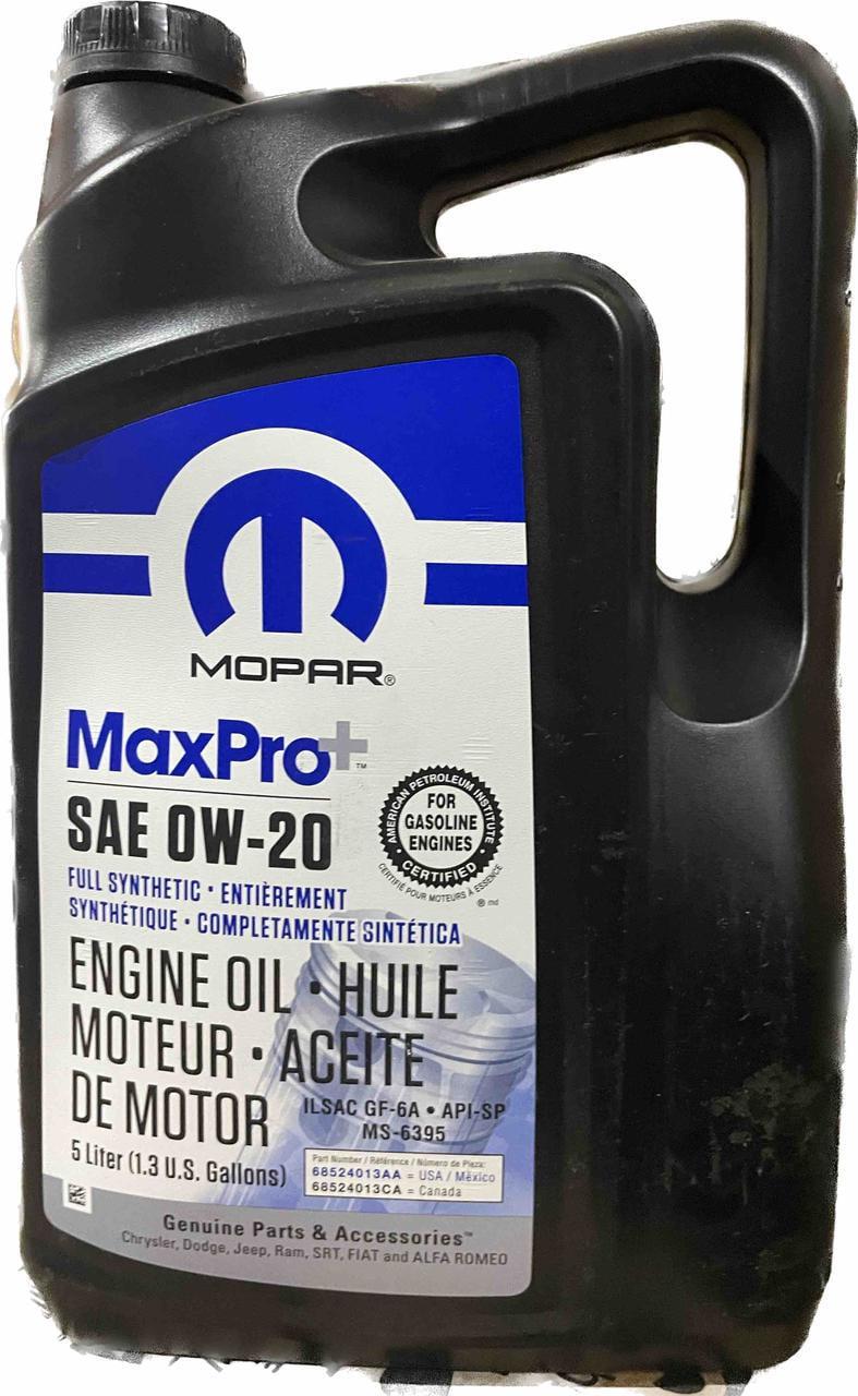 Моторное масло Mopar MaxPro 0W-20 5 л (68218951AC)