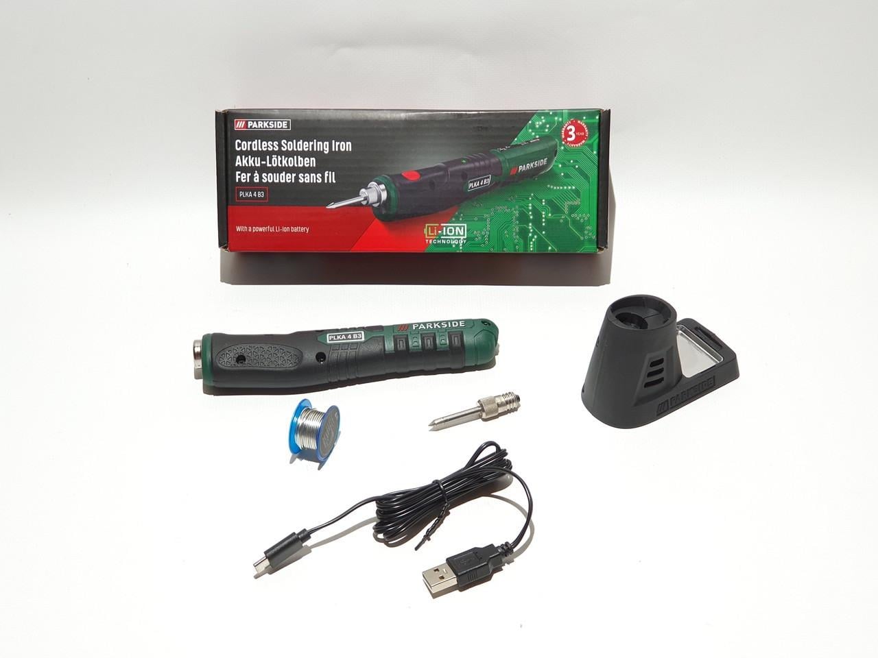 Паяльник аккумуляторный PARKSIDE PLKA 4 B3 4 В до 470 °C USB-C
