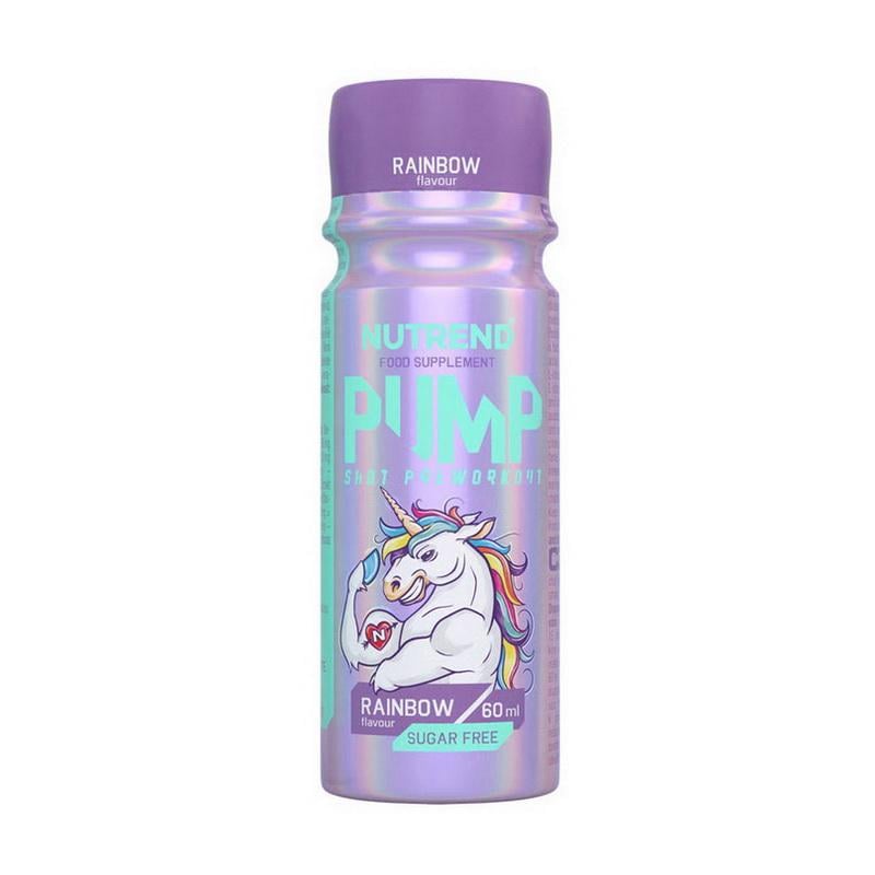 Передтренувальний шот без кофеїну з цитруліном і бета-аланіном Nutrend Pump Shot 60 мл веселка