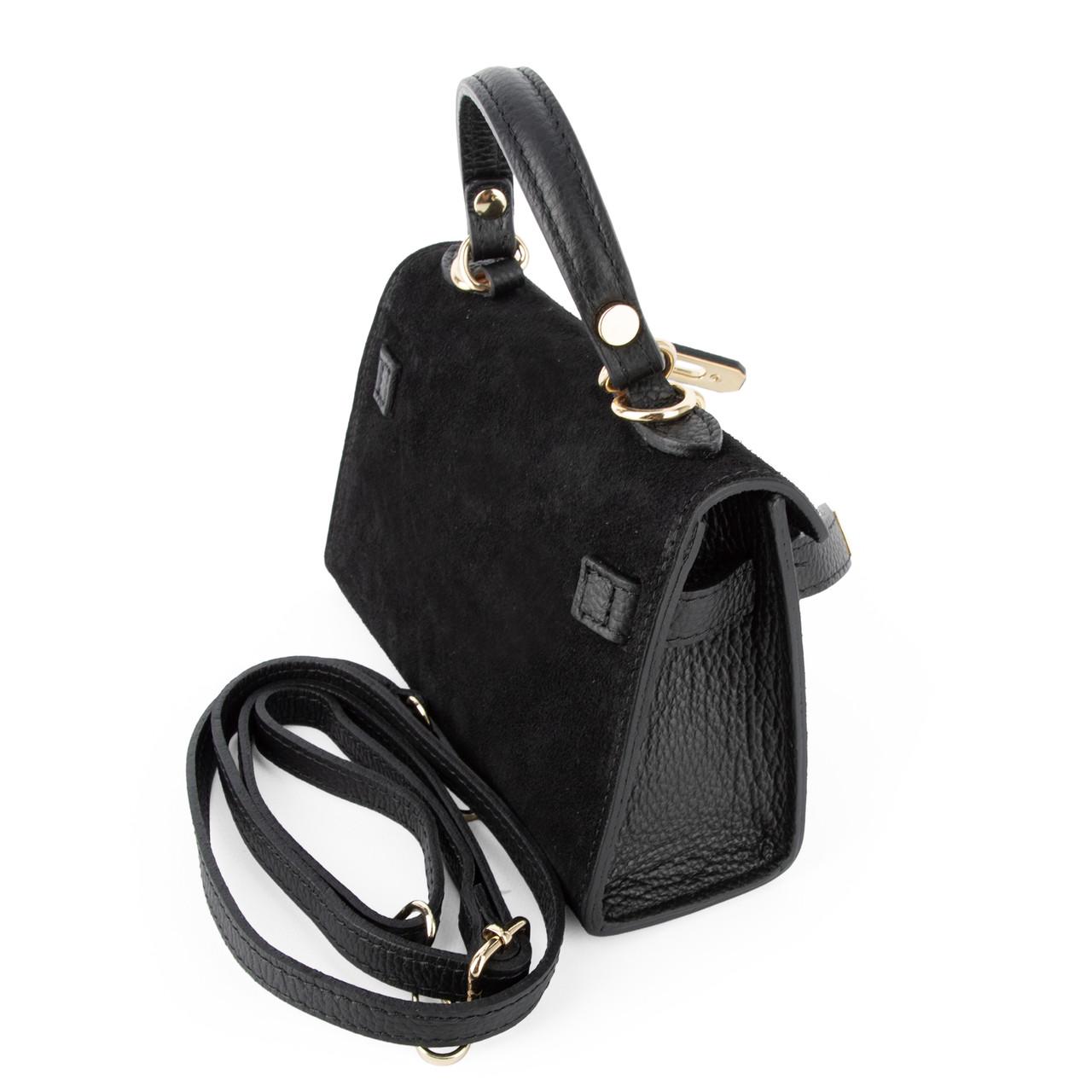 Сумка жіноча замшева Virginia Conti 04011 Чорний (2765513995) - фото 5