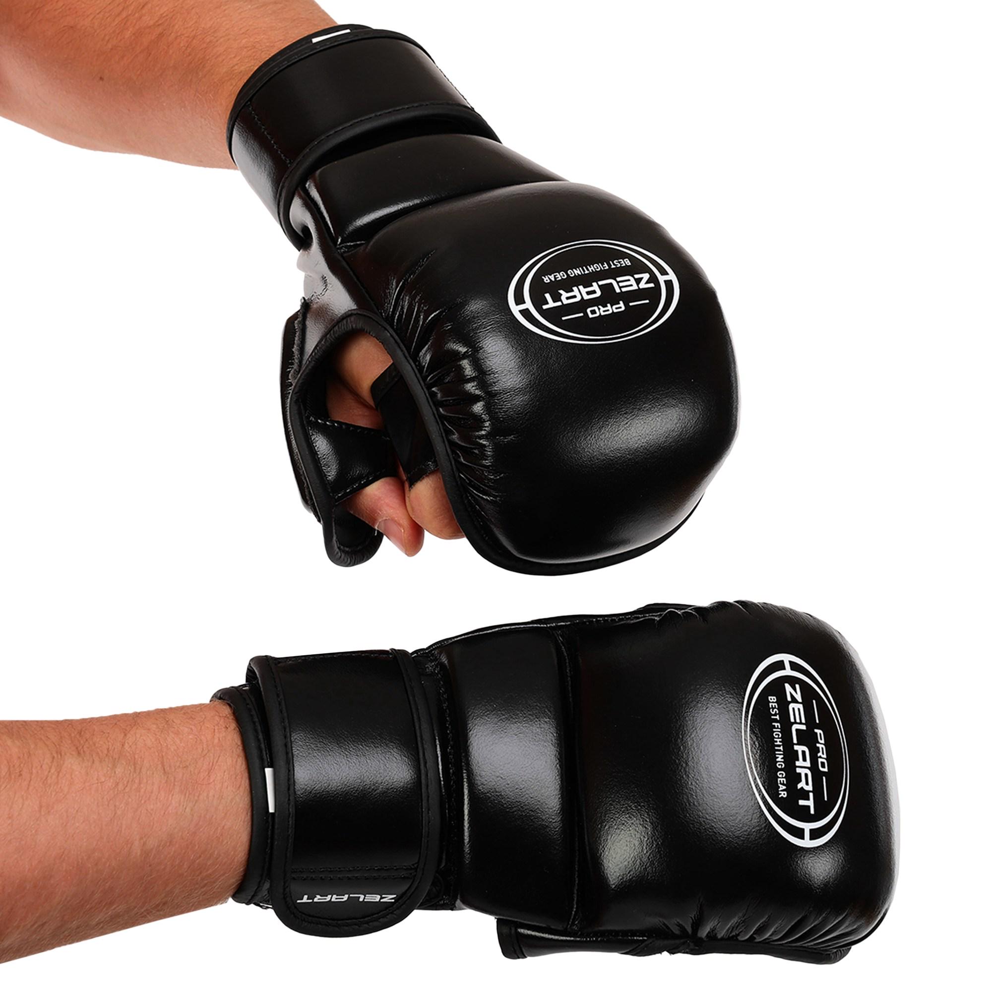 Перчатки для смешанных единоборств Zelart BO-3495 S Черный (BO-3495_Черный_S)