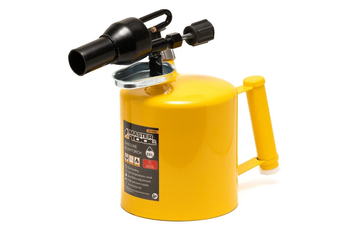 Лампа паяльна бензинова MasterTool 2,0 л 1100°С 32 мм 1200 г/год 0,25 МПа (44-5220)