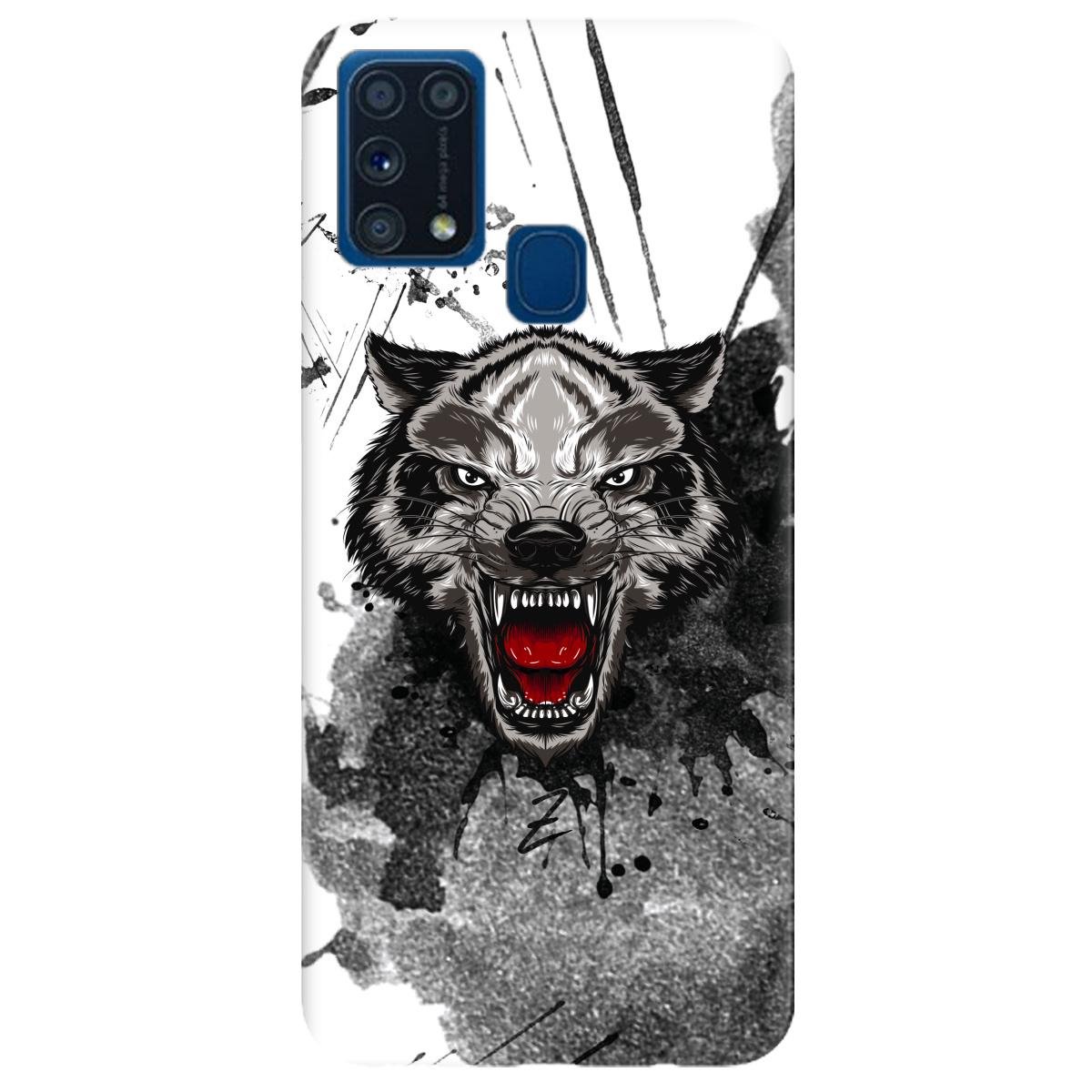 Силиконовый чехол Zorrov для Samsung Galaxy M31 - Angry-Wolf (14190040180099294)