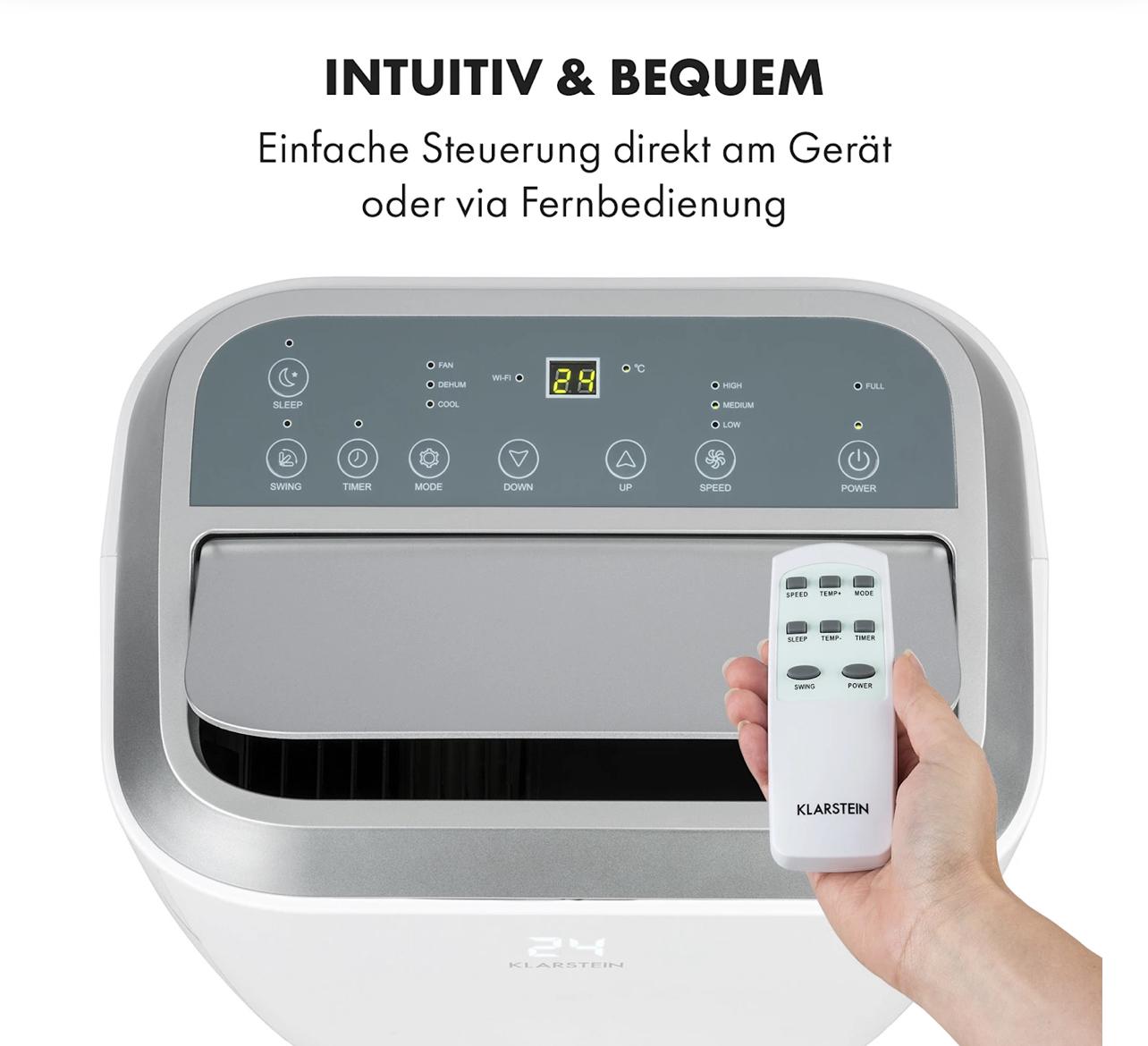 Кондиционер мобильный KLARSTEIN Iceblock Prosmart 12 12 000 BTU/3,5 кВт 59 м2 - фото 6 Кондиционер мобильный KLARSTEIN Iceblock Prosmart 12 12 000 BTU/3,5 кВт 59 м2 - фото 6