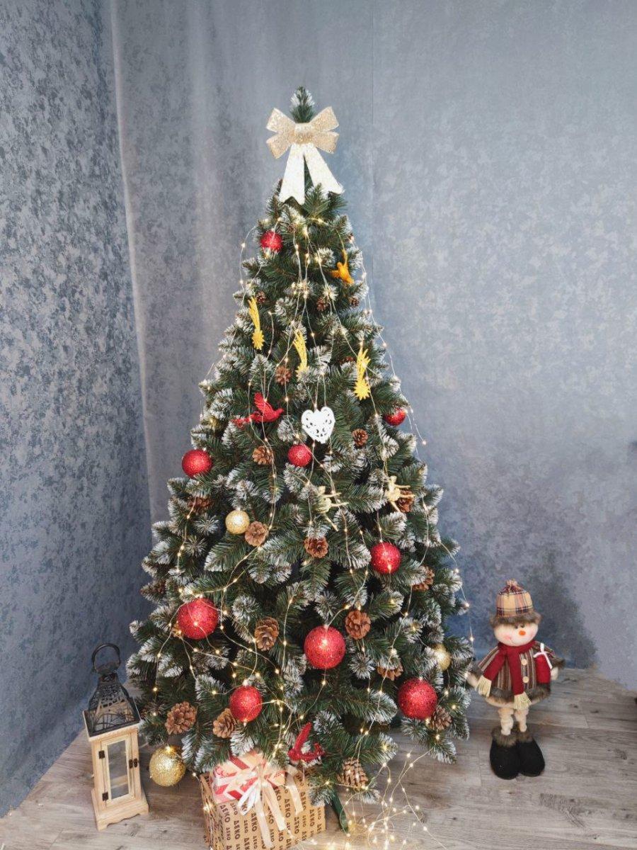 Рождественская елка Лидия белые кончики с шишками 3,0 м (30218724) - фото 2 Рождественская елка Лидия белые кончики с шишками 3,0 м (30218724) - фото 2