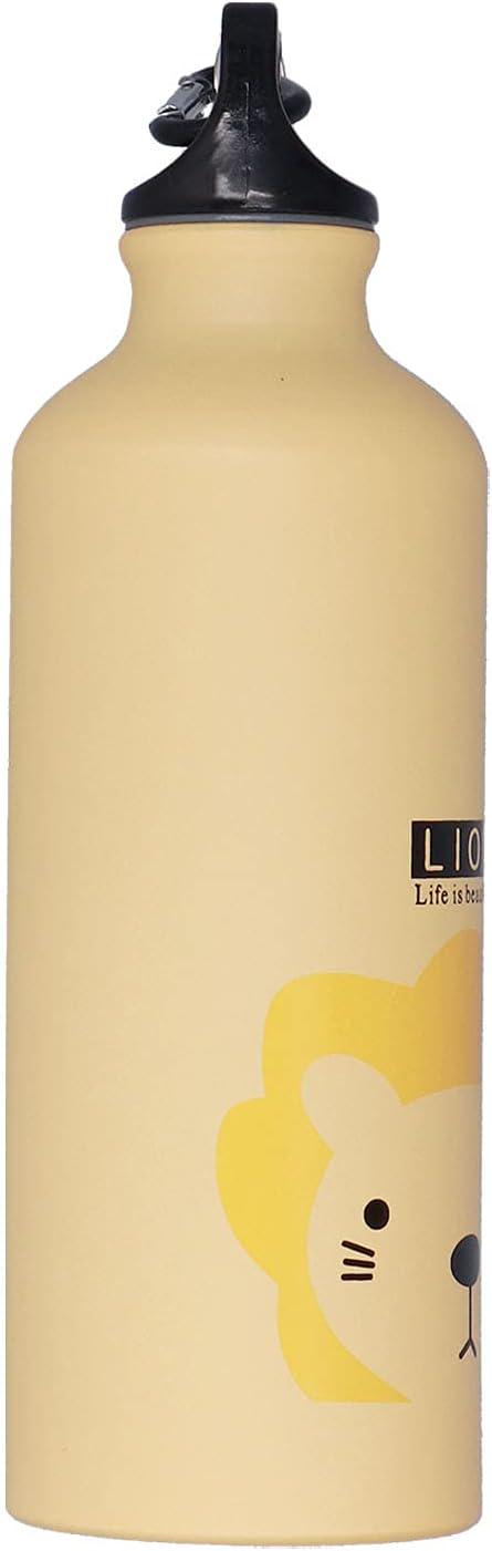 Бутылка для воды Лев с карабином 500 мл Оранжевый - фото 3