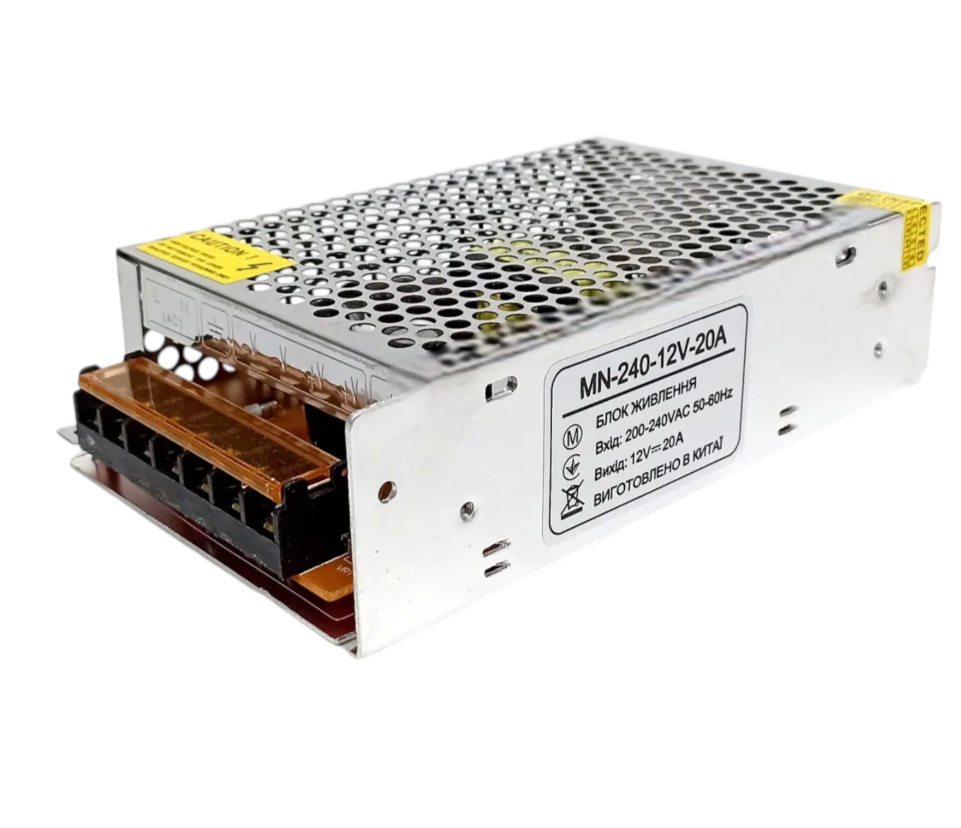 Блок живлення високоефективний Led Technologies 12V 240 Вт 20A 90–265V металевий корпус 163х98х42 мм (000028814)
