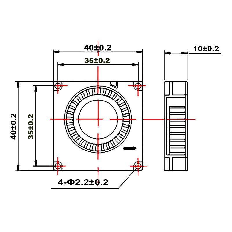Кулер-улитка бесщеточная GDSTIME GDB4010 турбинного типа 24V 0,08А - фото 4 Кулер-улитка бесщеточная GDSTIME GDB4010 турбинного типа 24V 0,08А - фото 4