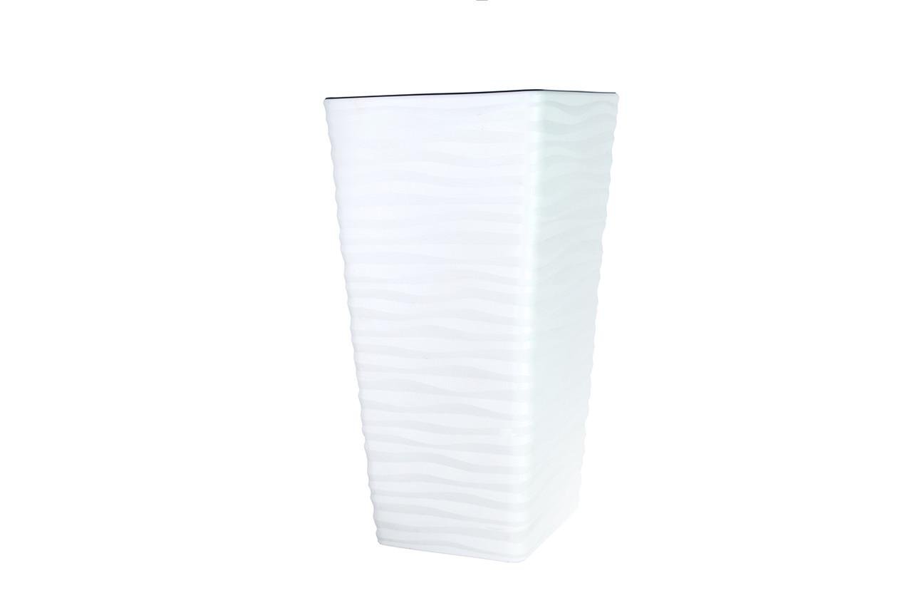 Горшок для цветов Form-Plastic Сахара Слим Дюны квадрат 32,8 л 30х56 см Белый (7752762904)