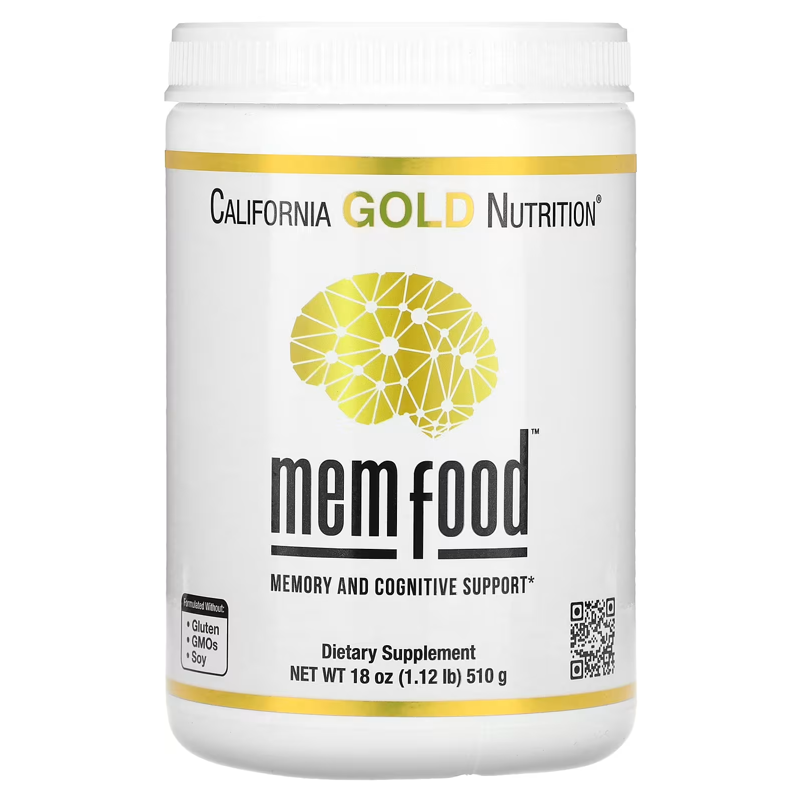 Натуральная добавка California Gold Nutrition MEM Food поддержка памяти и когнитивных функций 510 г (23507518)