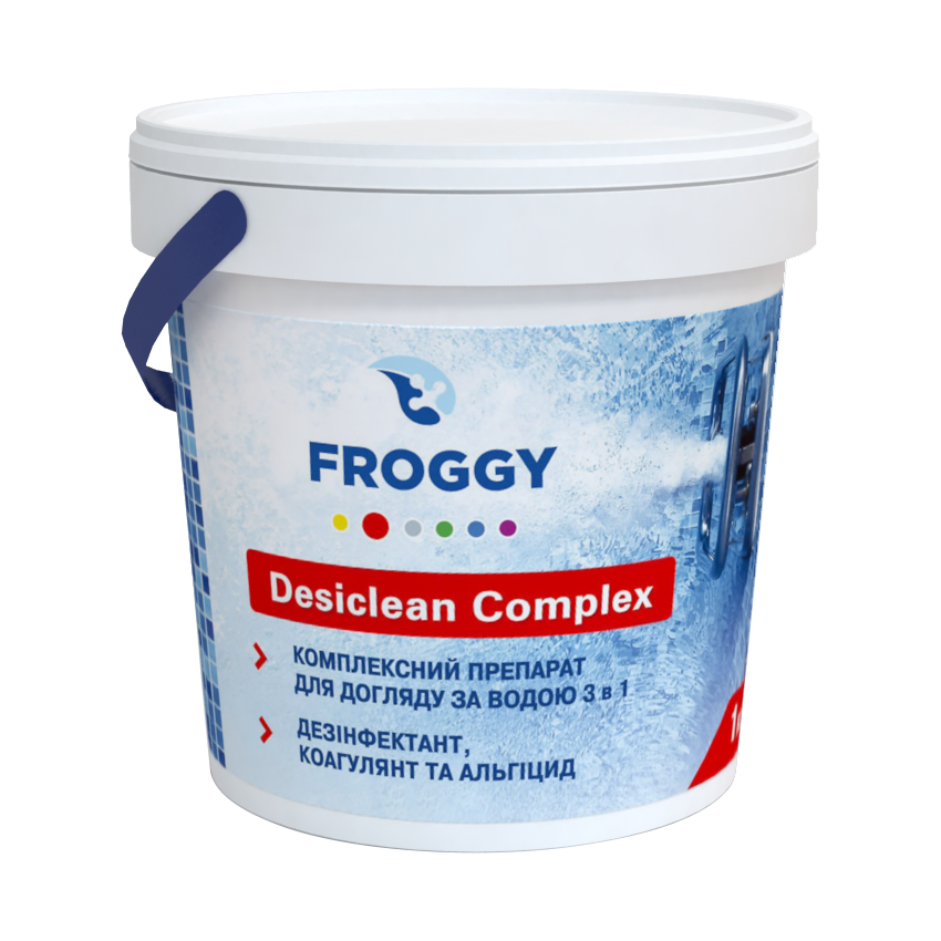 Дезинфектант 3в1 на основе хлора Froggy Desiclean Complex 1 кг (T0500-10)