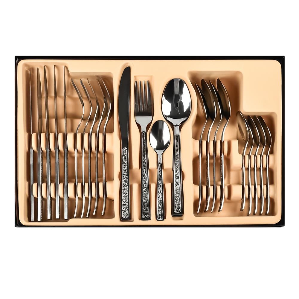 Набір столових приборів Brillar із нержавіючої сталі в подарунковій коробці 24 пр. (30871)