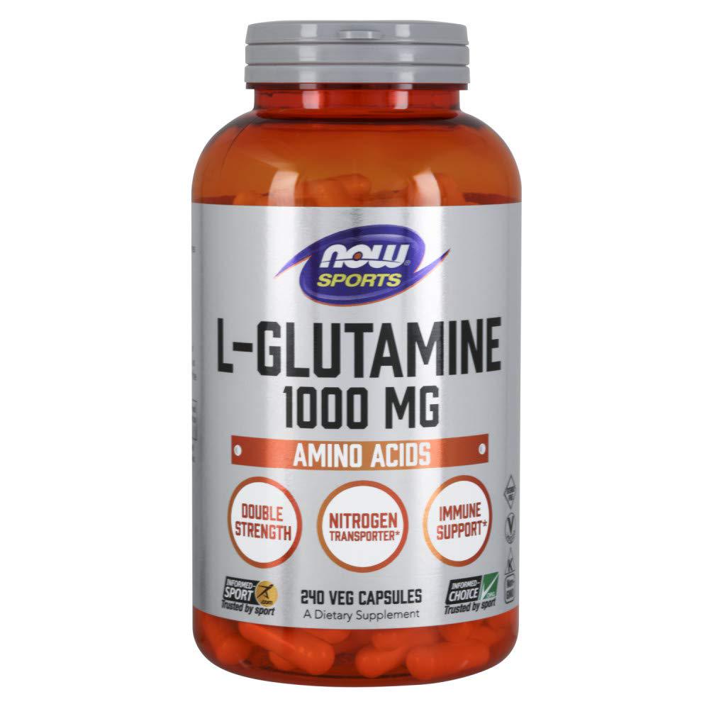 Глютамин NOW Foods L-Glutamine 1000 мг 240 вег. кап.