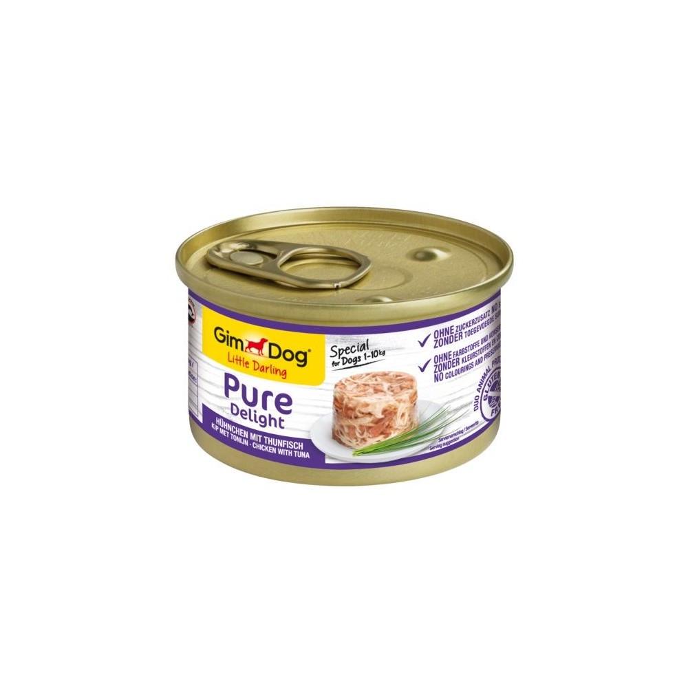 Корм для собак влажный GimDog Pure Delight миниатюрных пород с курицей и тунцем 85 г (4002064513164)