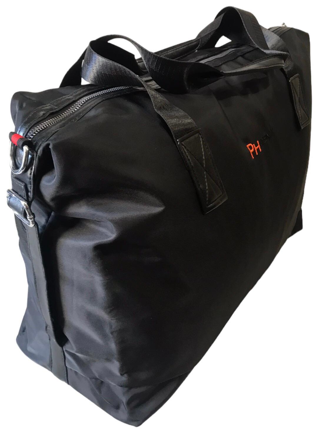 Сумка дорожня середня Phoenix з карманом на блискавці і з знімним ремінем через плече Чорний (6622) - фото 2
