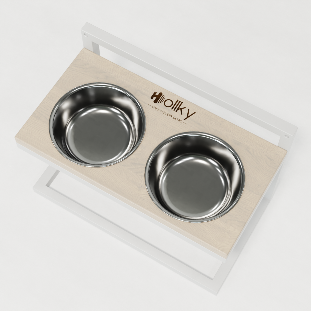 Миски на регулируемой подставке для средних собак Hollky Flex M 2х0,85 л (FM-422530-WHWH) - фото 5 Миски на регулируемой подставке для средних собак Hollky Flex M 2х0,85 л (FM-422530-WHWH) - фото 5