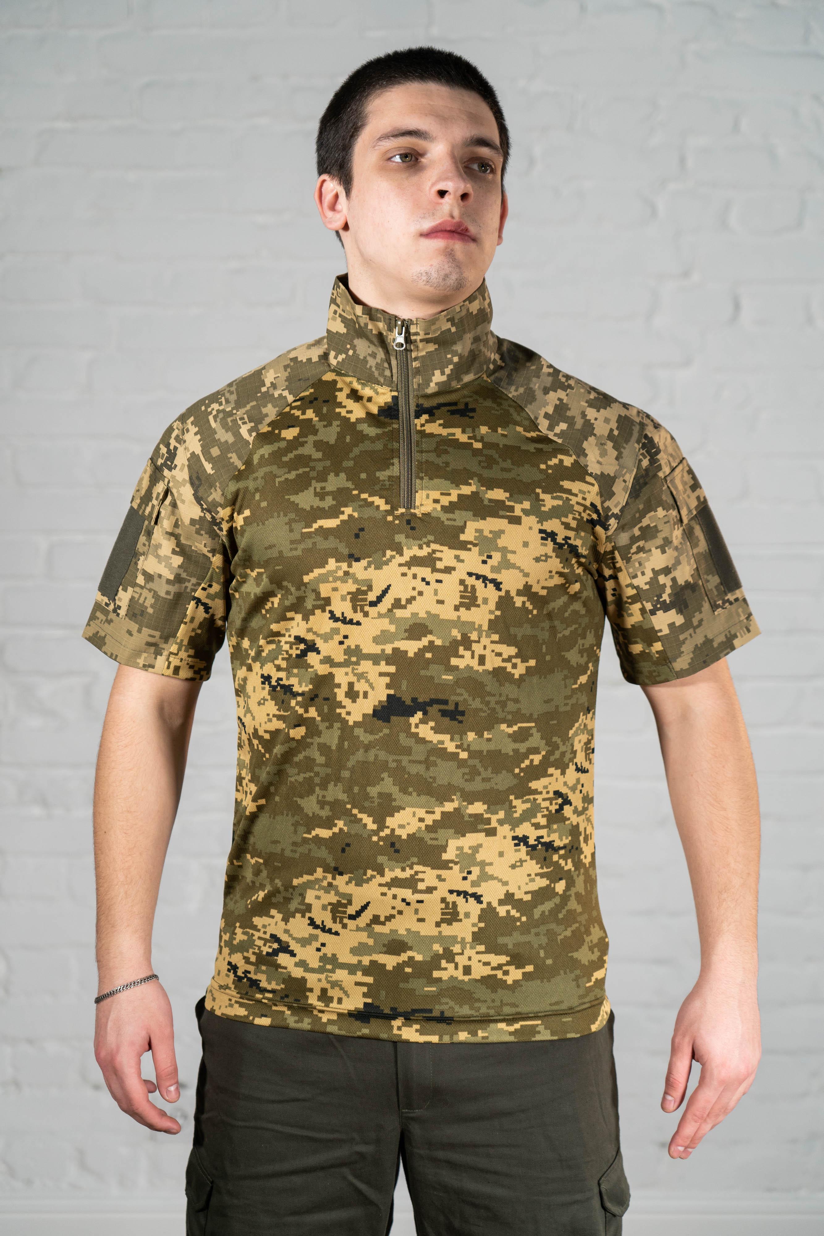 Футболка боевая Tactical с коротким рукавом CoolMax/Ripstop L Пиксель (515-L)