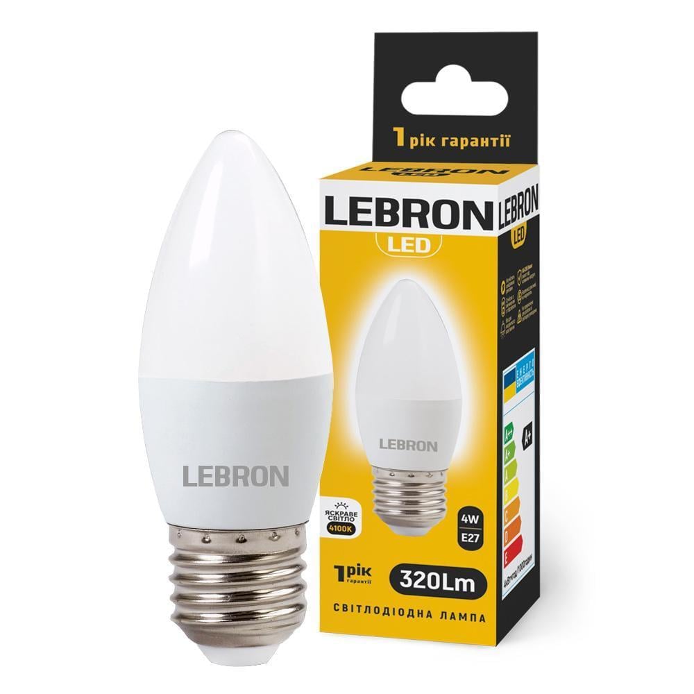 LED-лампа Lebron L-С37 4W 220V Е27 4100K 320 Lm (28686627)