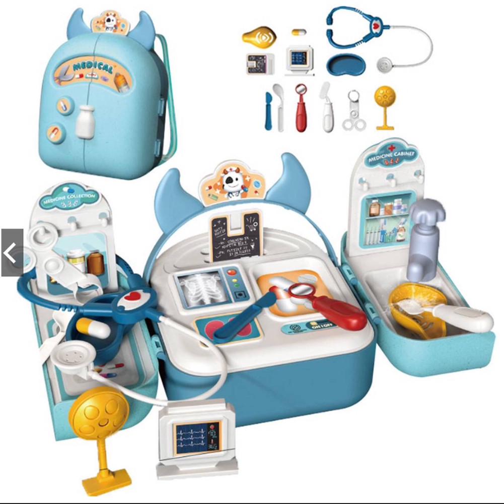 Набор врача A-Toys Коровка 5 в одном/15 аксессуаров - фото 4 Набор врача A-Toys Коровка 5 в одном/15 аксессуаров - фото 4