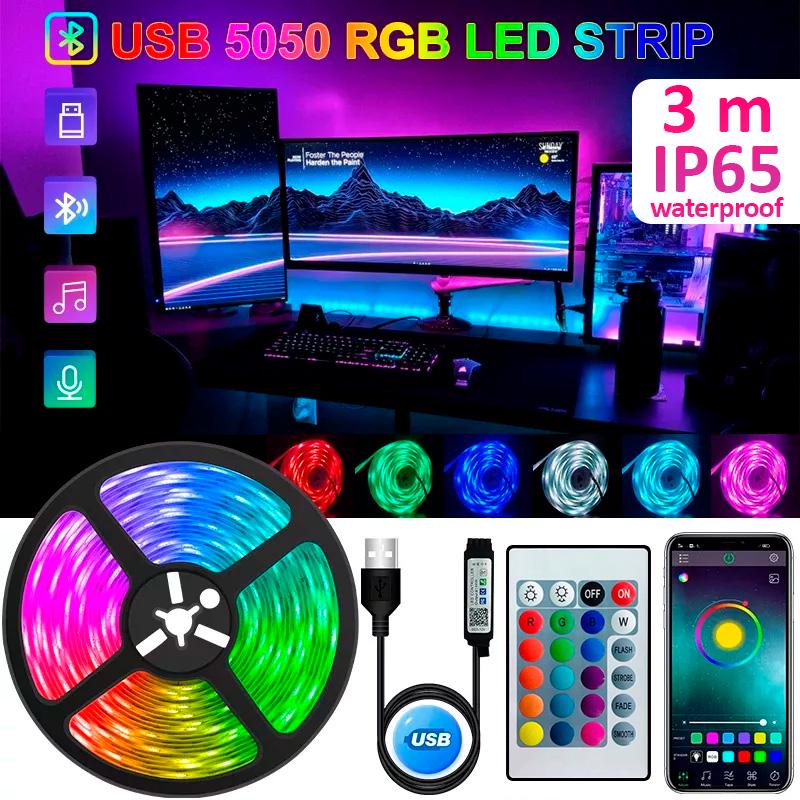 Светодиодная LED лента Bluetooth USB 30 диодов 5В IP65 3 м - фото 2