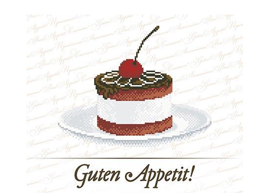 Схема картины Пирожное Guten Appetit! для вышивки бисером на габардине (ТК094) Схема картины Пирожное Guten Appetit! для вышивки бисером на габардине (ТК094)