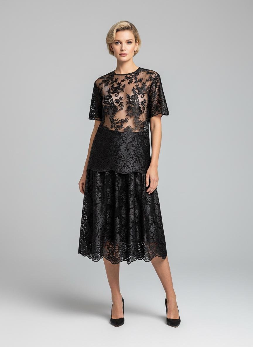 Блуза жіноча ажурна р. 46 Чорний (NT-212-46) Блуза жіноча ажурна р. 46 Чорний (NT-212-46)