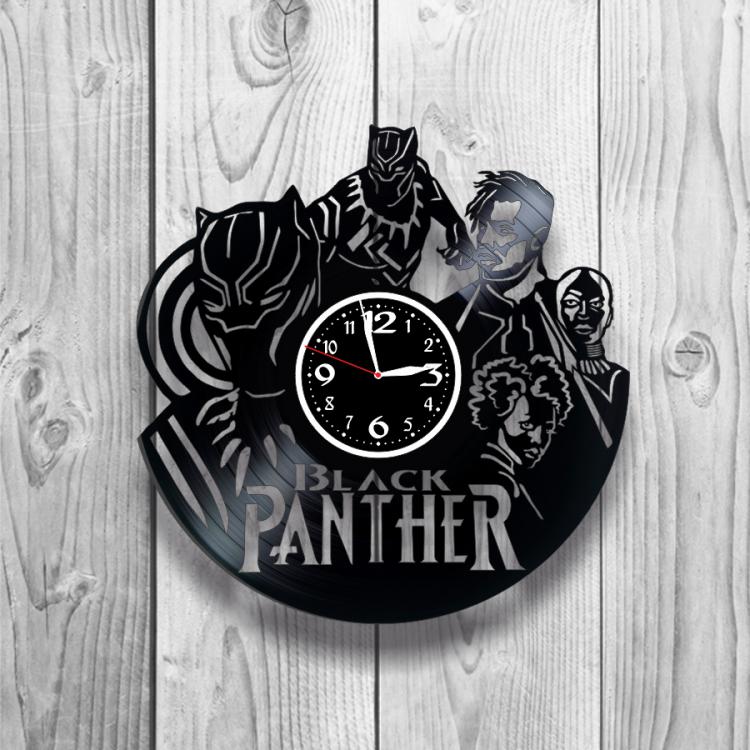 Часы настенные Чорна Пантера 0460  из виниловой пластинки