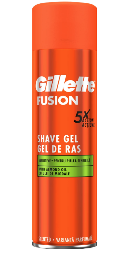 Гель для гоління GILLETTE FUSION Sensetive 200 мл (7702018464739)