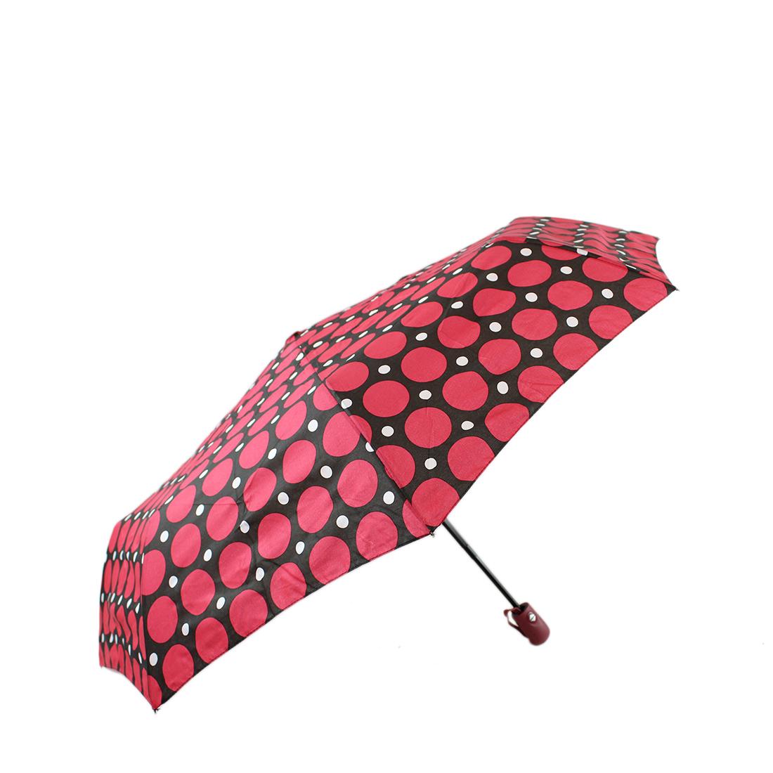 Парасолька складна автомат Dots 8 спиць купол 95 см Red (28915387) - фото 3