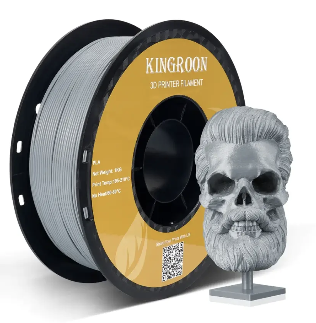 Пластик для 3D-принтера KINGROON PLA 1,75 мм 1 кг Silver (NPLA011)