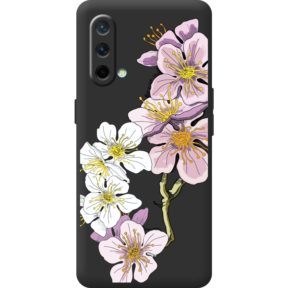 Чехол BoxFace OnePlus Nord CE 5G Cherry Blossom Черный силикон (44513-cc4-44510)