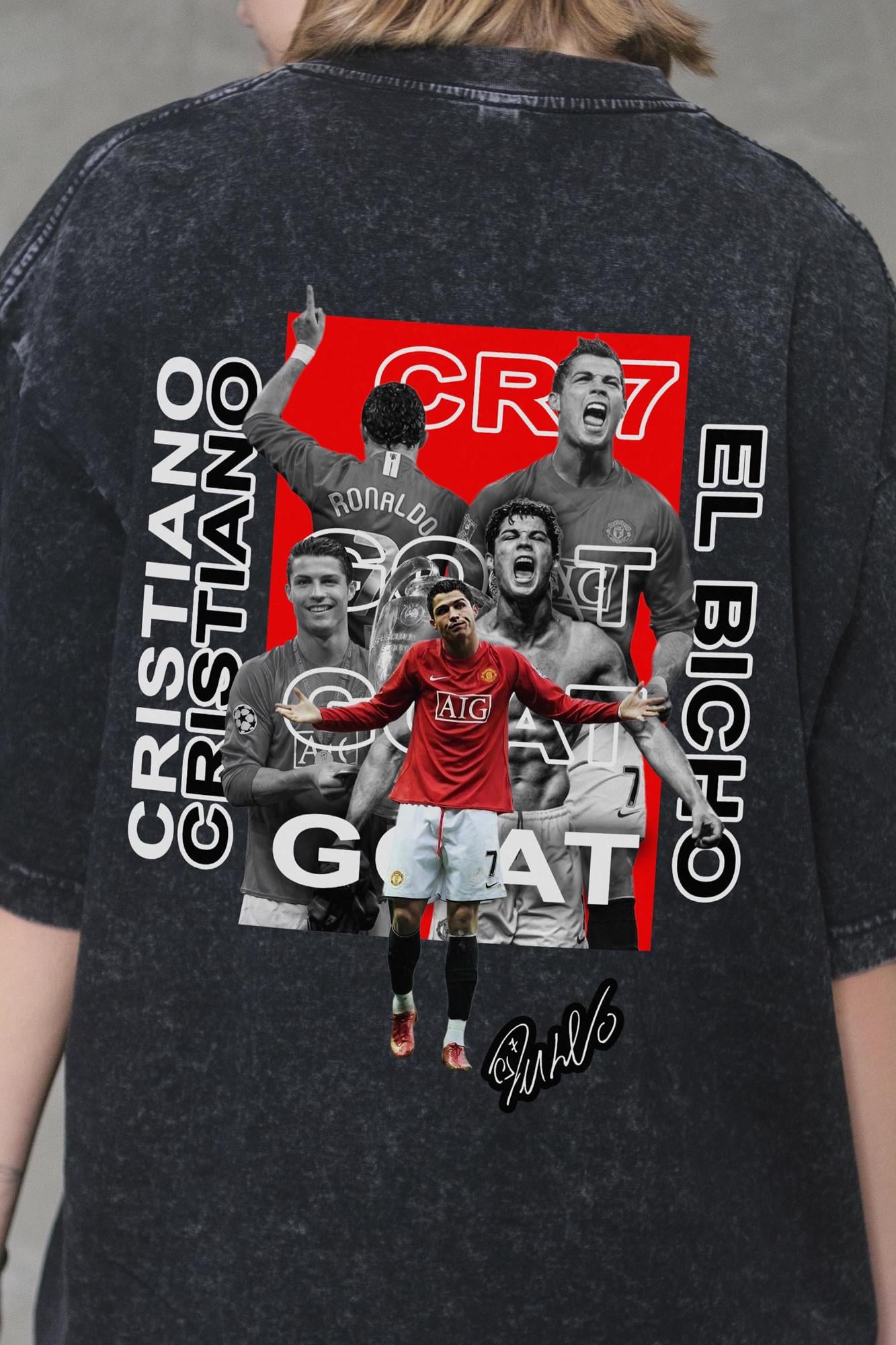 Футболка оверсайз Without Washed Cristiano S/M Black (S/M8056326 8056327) - фото 6