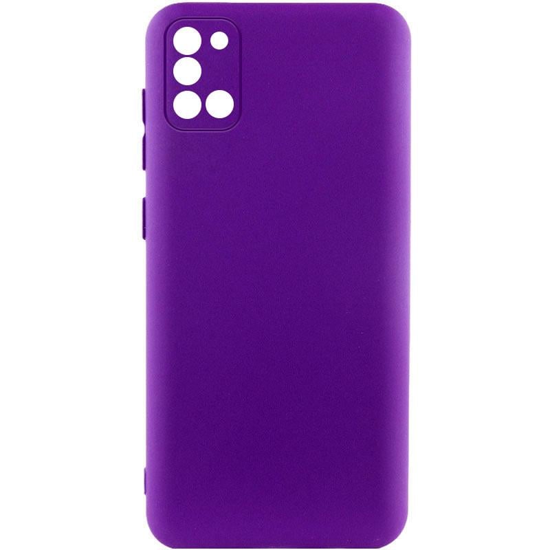 Противоударный чехол TPU GETMAN Liquid Silk Full Camera для Samsung Galaxy A31 Фиолетовый / Ultra Violet