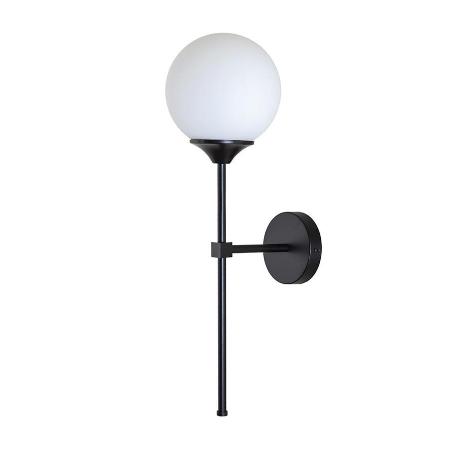 Настенный светильник шар Lighthouse LS-18035-1 BK/WH белый плафон Черный