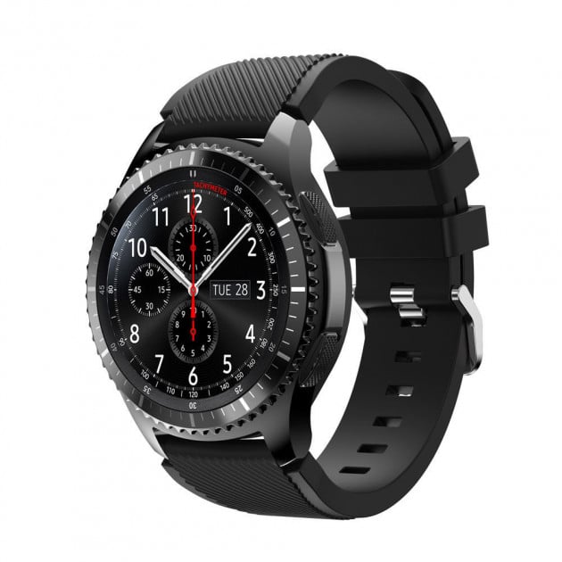 Силиконовый ремешок Watchbands для Samsung Gear S3 Черный (WB001BLACKS3) - фото 2