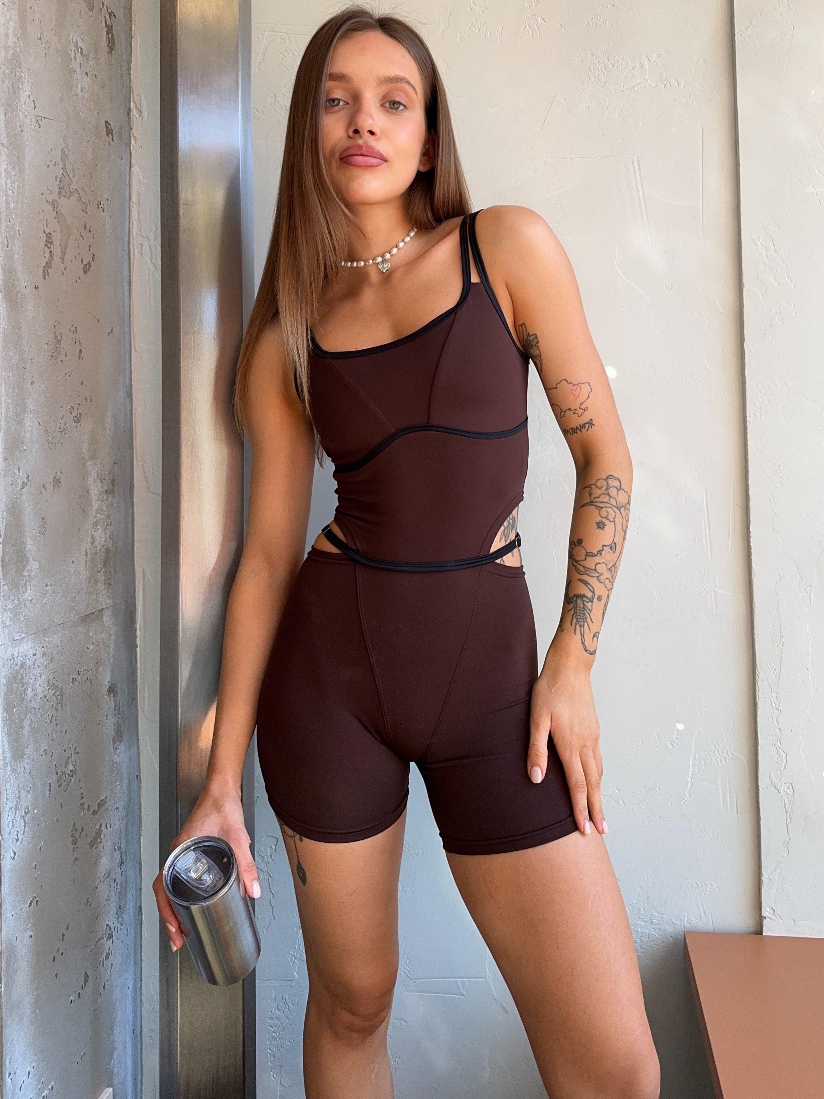 Комбинезон женский Nova Vega спортивный XS Шоколадный (1140-2930)