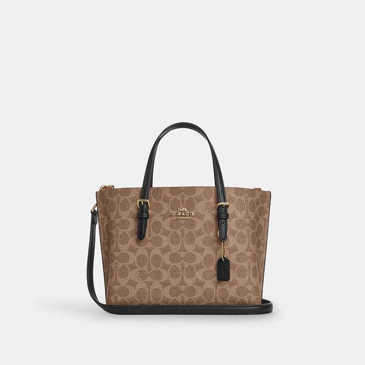 Сумка жіноча Coach Mollie Tote Bag 25 In Signature Canvas Бежевий (37023661)
