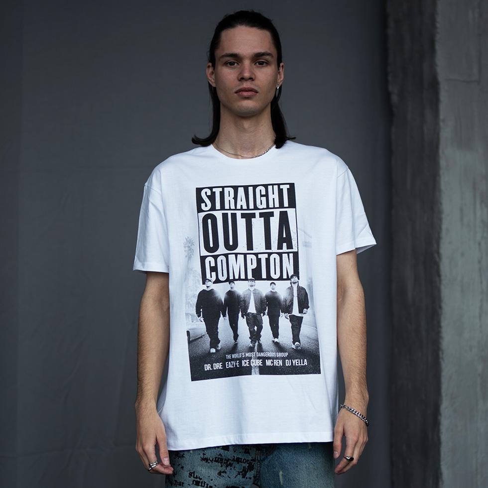 Футболка унисекс NWA Straight Outta Compton XL Белый (0000009681)