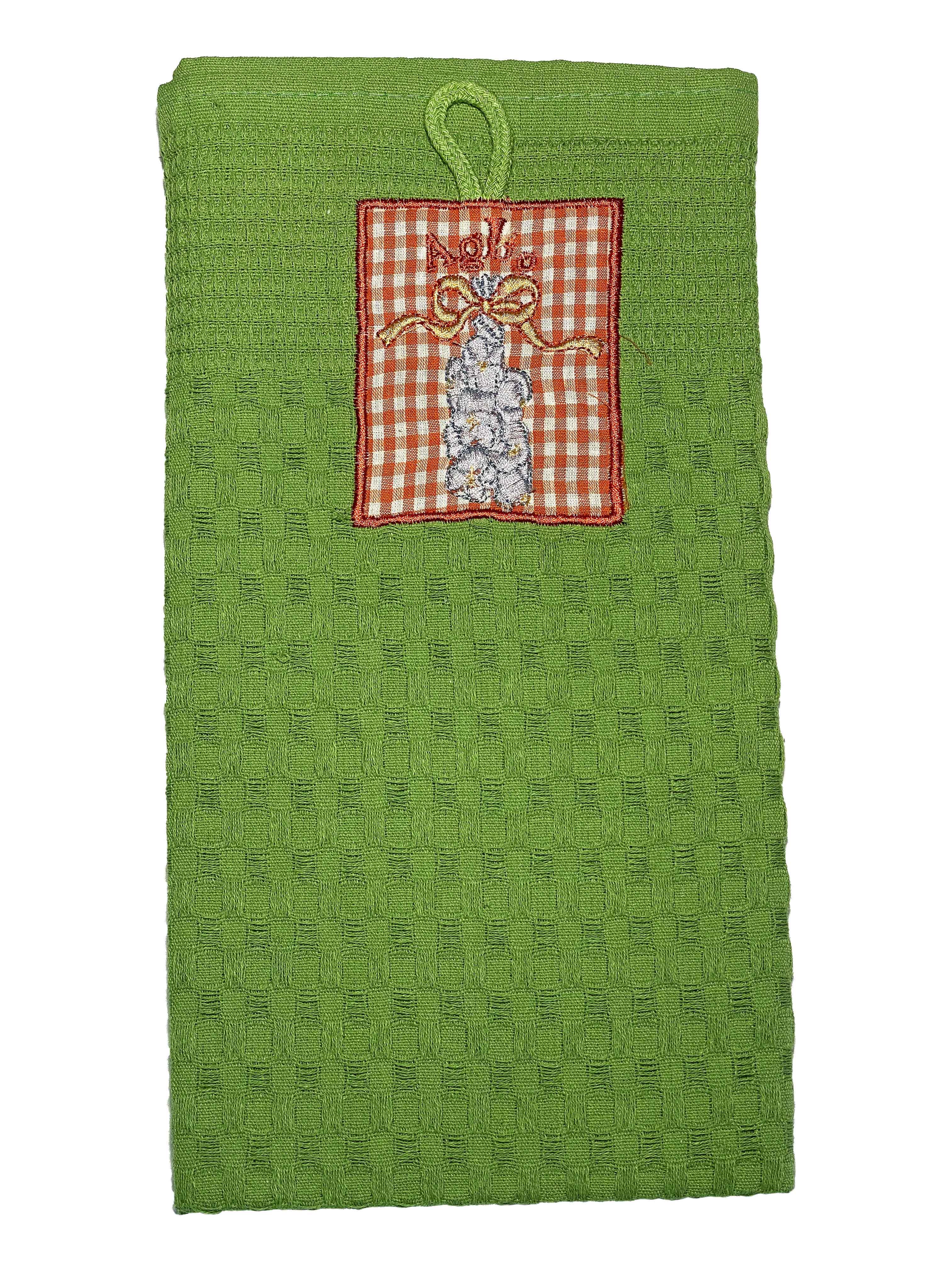 Набор кухонных вафельных полотенец ZASTELLI 4 шт. 45х65 см Зеленый