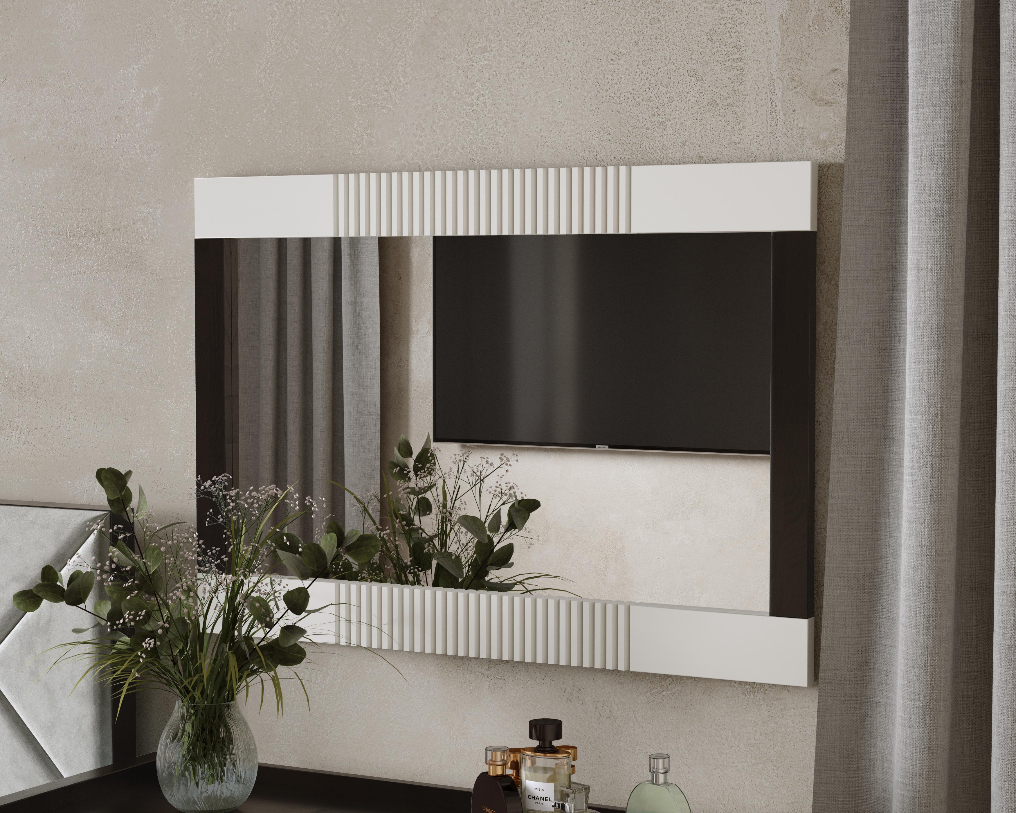 Зеркало настенное Arbor Drev Модерн натуральное дерево бук Венге/Белый